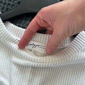 Carly Jean Los Angeles White Evelyn Sweater